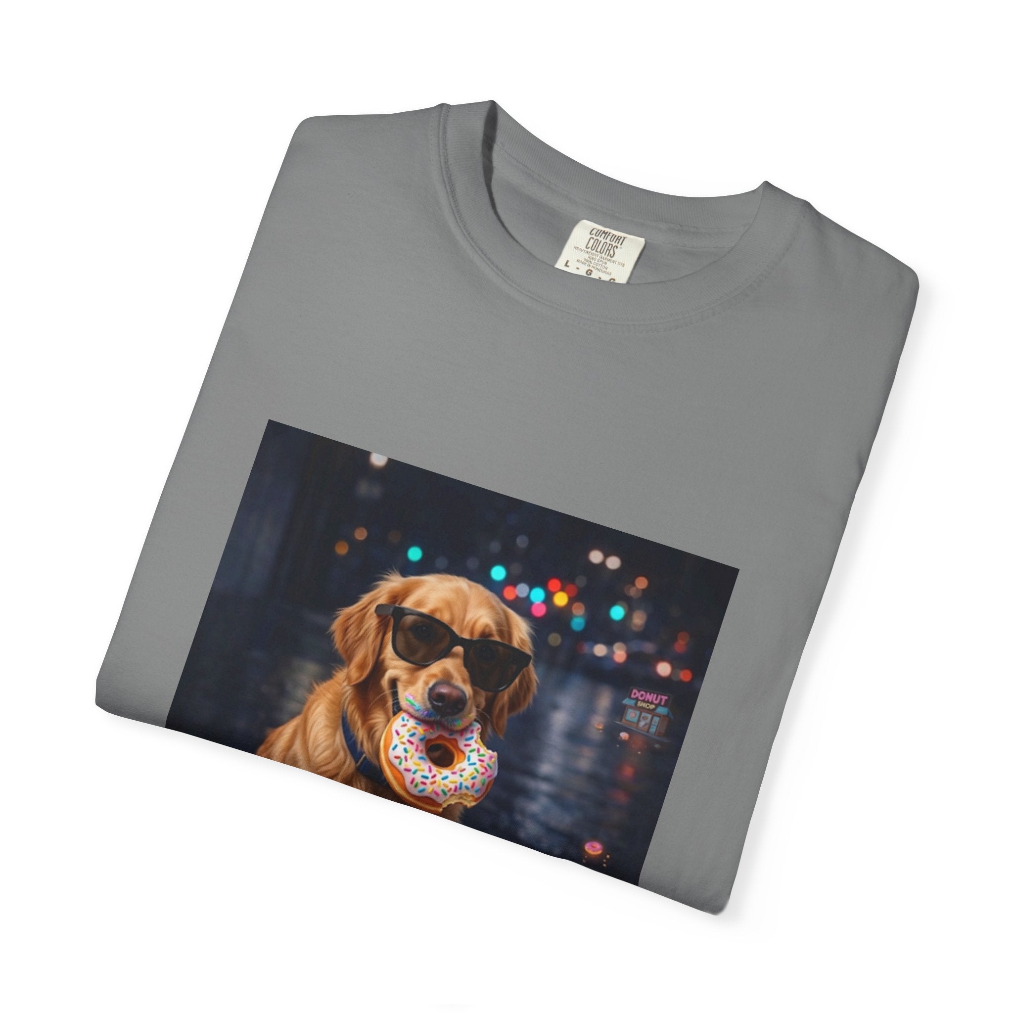 DogDrip Golden Eating Donuts T-shirt