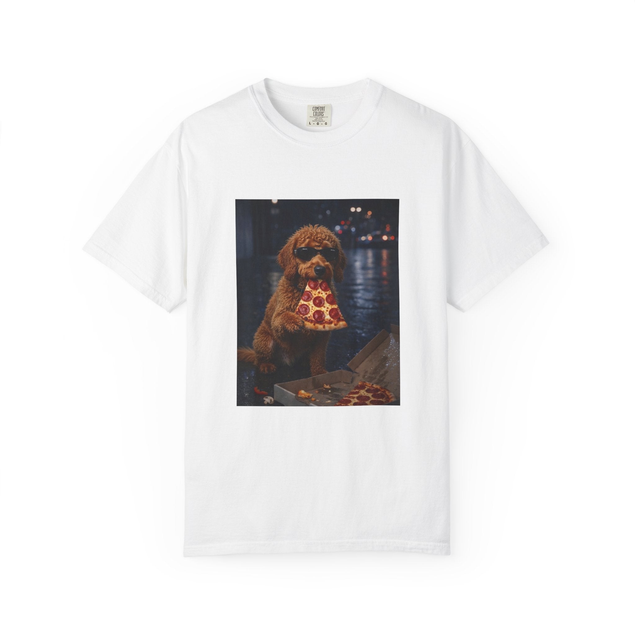 DogDrip Doodle Eating Pizza T-shirt