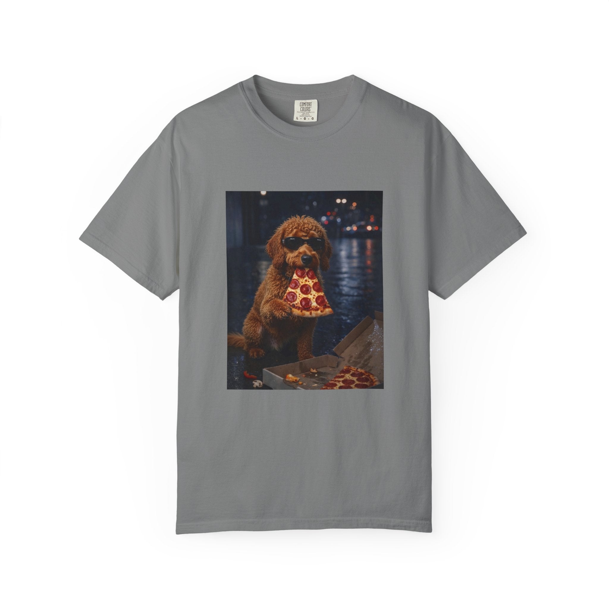 DogDrip Doodle Eating Pizza T-shirt
