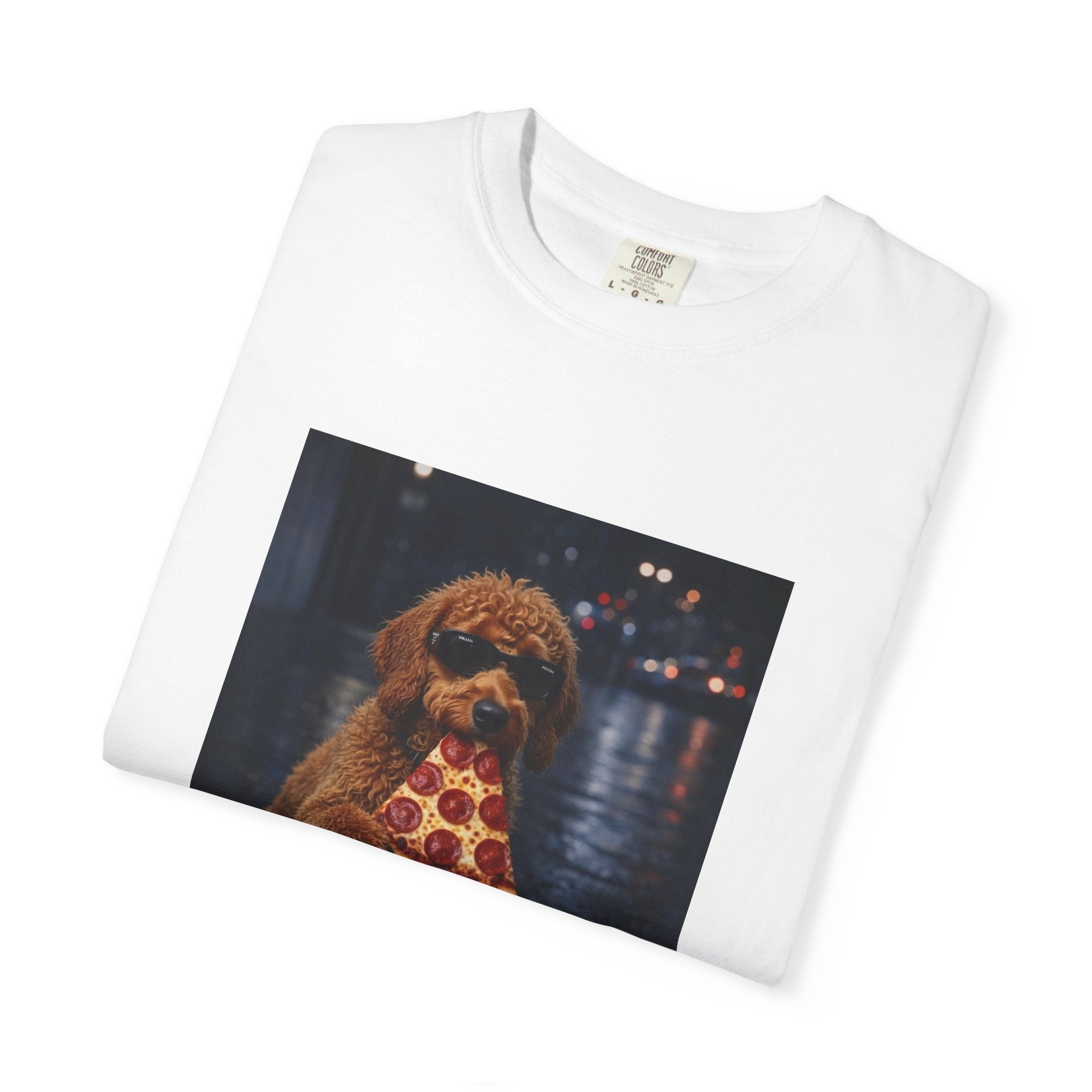 DogDrip Doodle Eating Pizza T-shirt